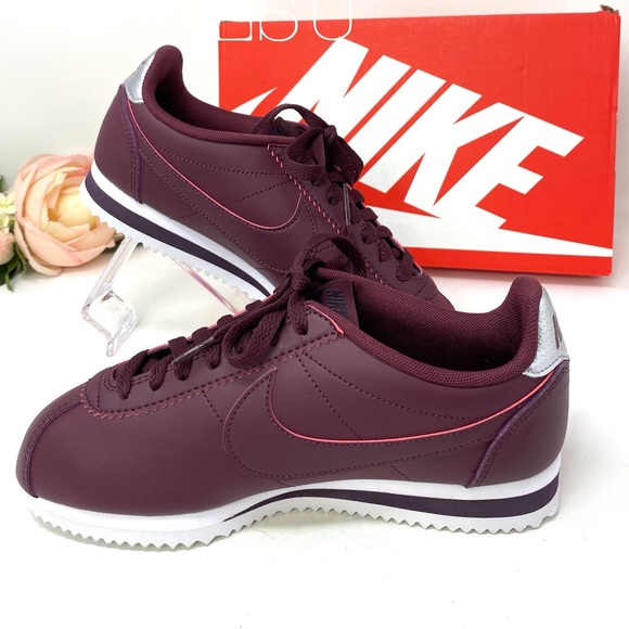 Nike Classic Cortez Leather Night Maroon W AUTHENT - Picture 8 of 8